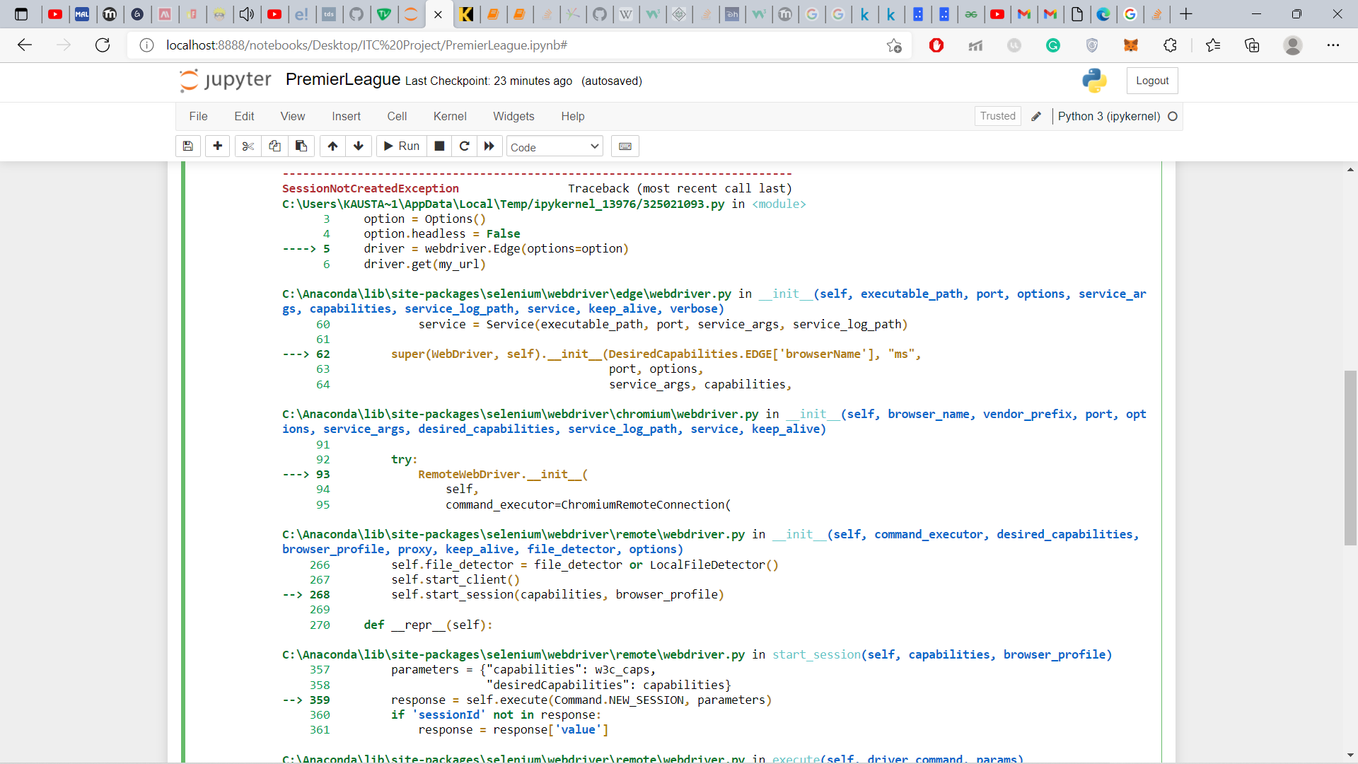 Error Screenshot 1