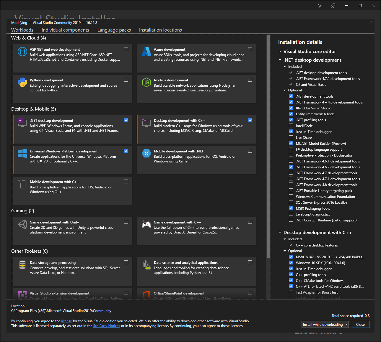 installed workloads part 1