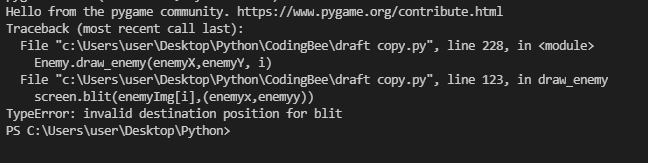 ERROR MESSAGE