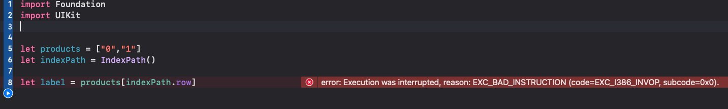 recreated your error