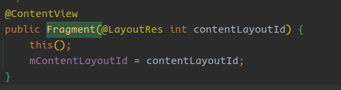 Fragment's secondary constructor
