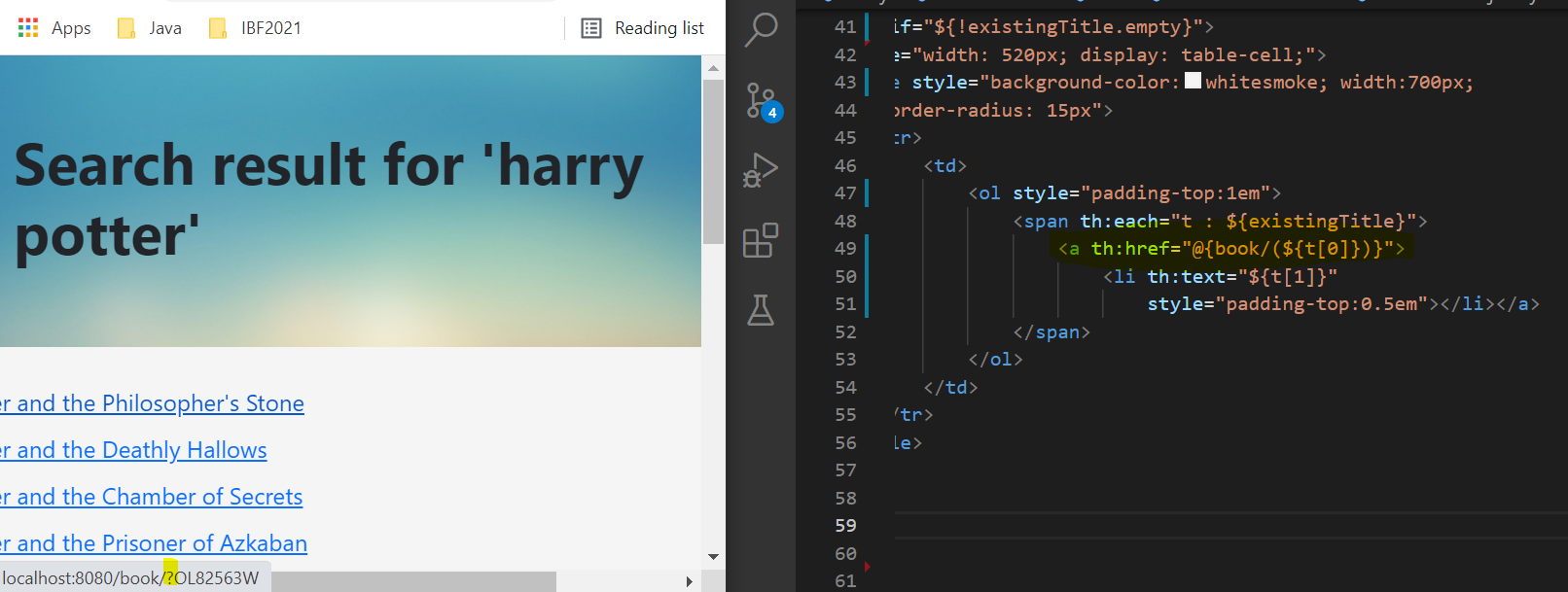 This image shows that when I hover over my link, the link pops up with an extra question mark.
