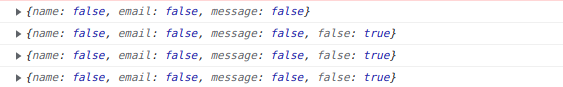 This is what It's shown when I submit the form and its supossed to change the state values...