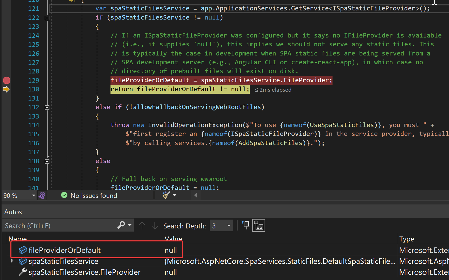 step-into SPA static files extension