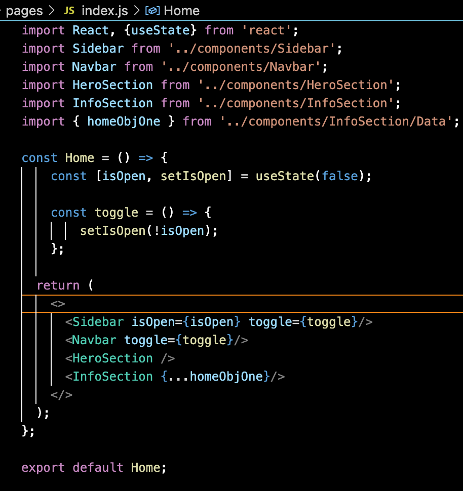 homepage index.js