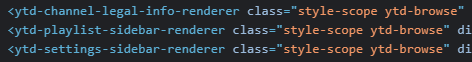 developer console showing elements with same class name