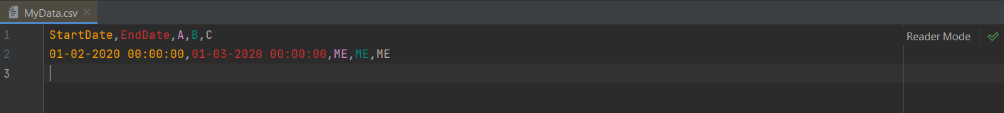 CSV File
