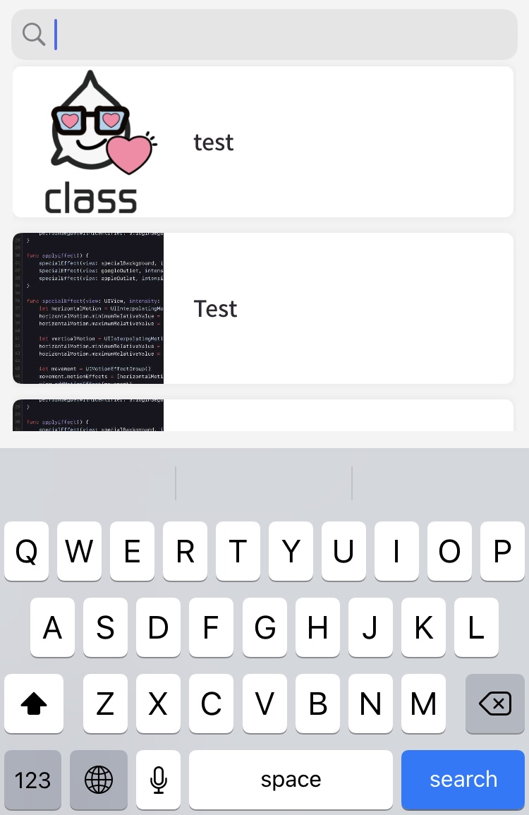 Open search bar