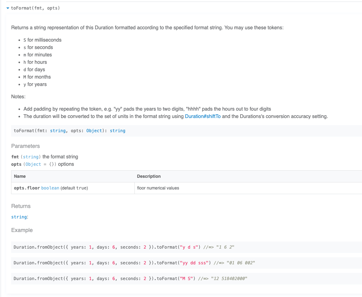 duration.toFormat() docs