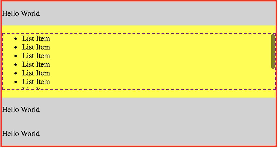Desired appearance list full