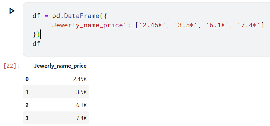 Define an example dataframe