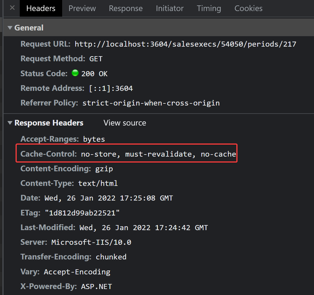 index.html cache-control header