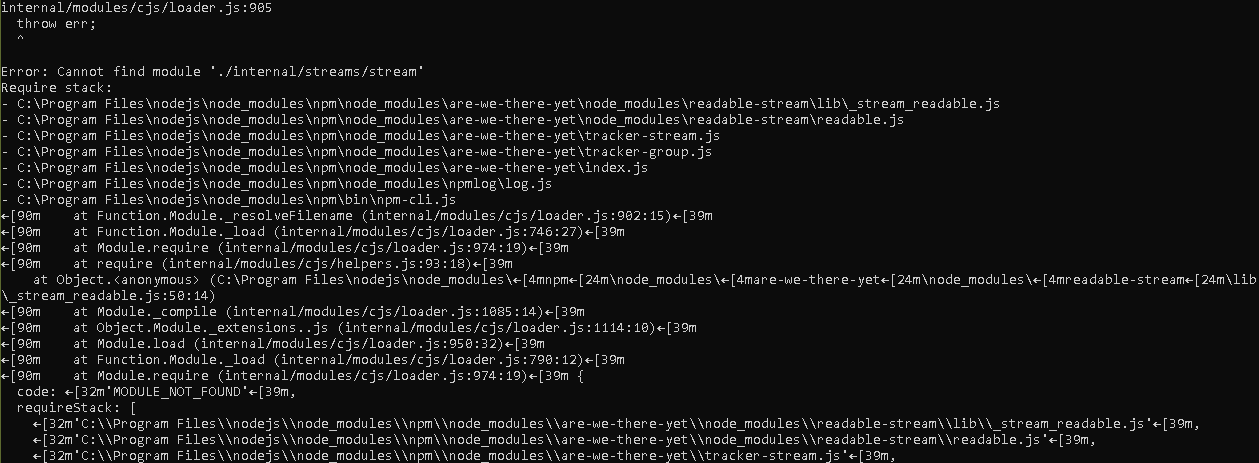 This is the Error in the terminal