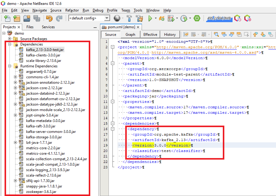 Maven Pulls All Dependencies Screenshot