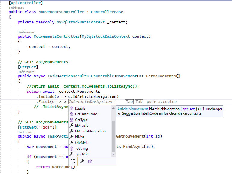 Picture with Intellisense propositions