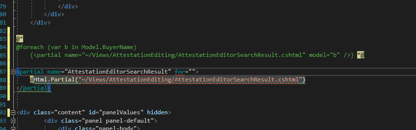 I want it to appear somewhere here (My startview.cshtml as you can see I tried some things but nothing seems to work, Ill delete those)