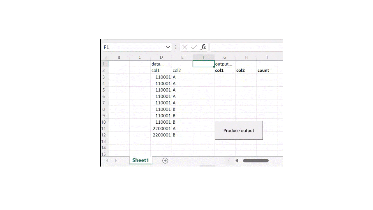 Gif of running macro