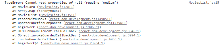 Console log error