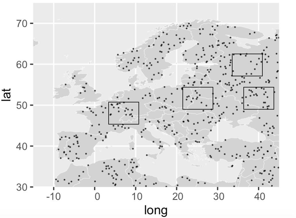 Example of image with sampling locations on it