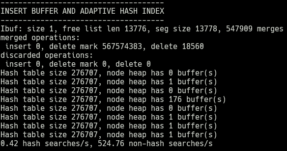 insert buffer and adaptive hash index