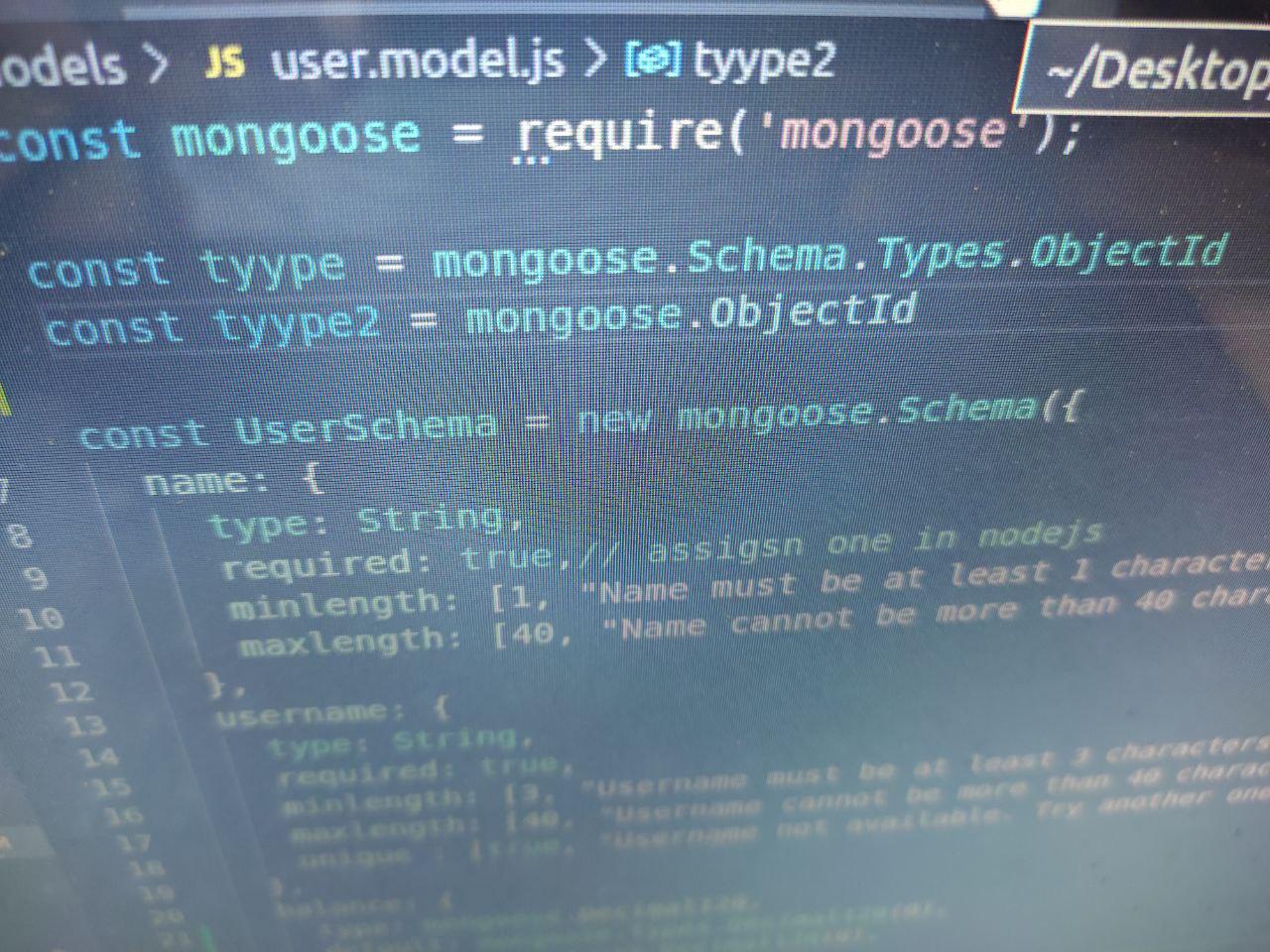 photo showing different colors on vscode