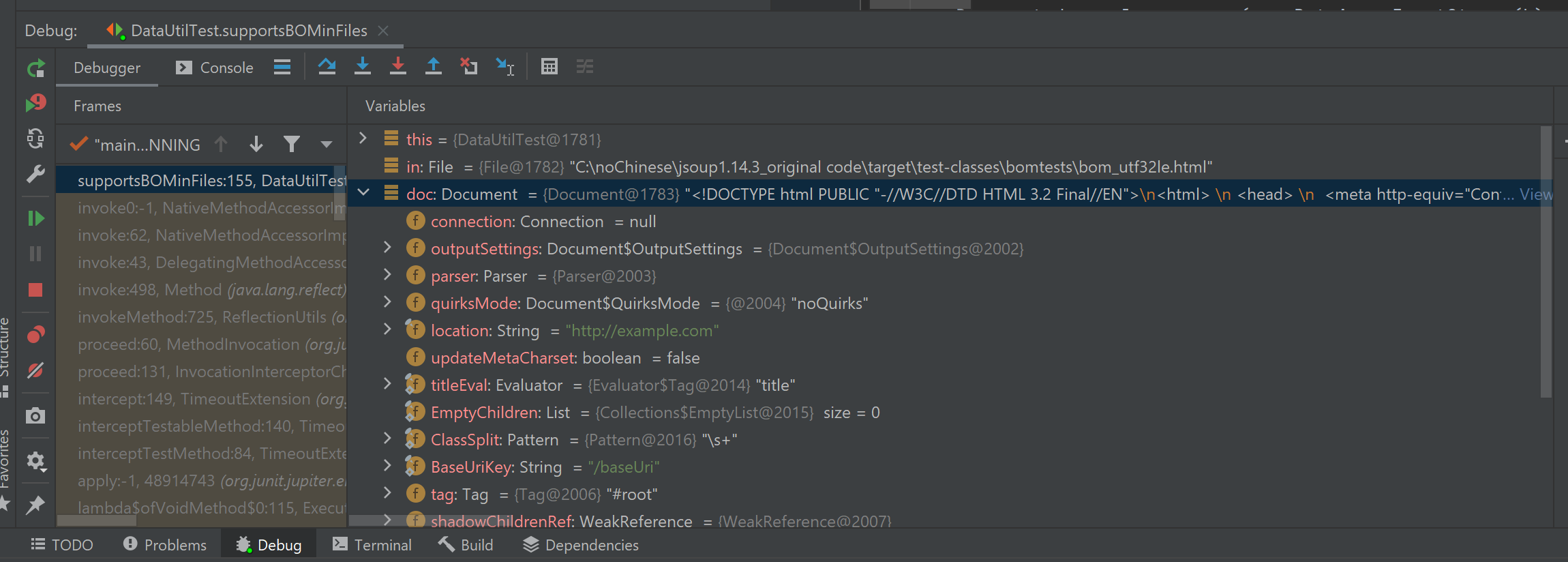 idea debugging view