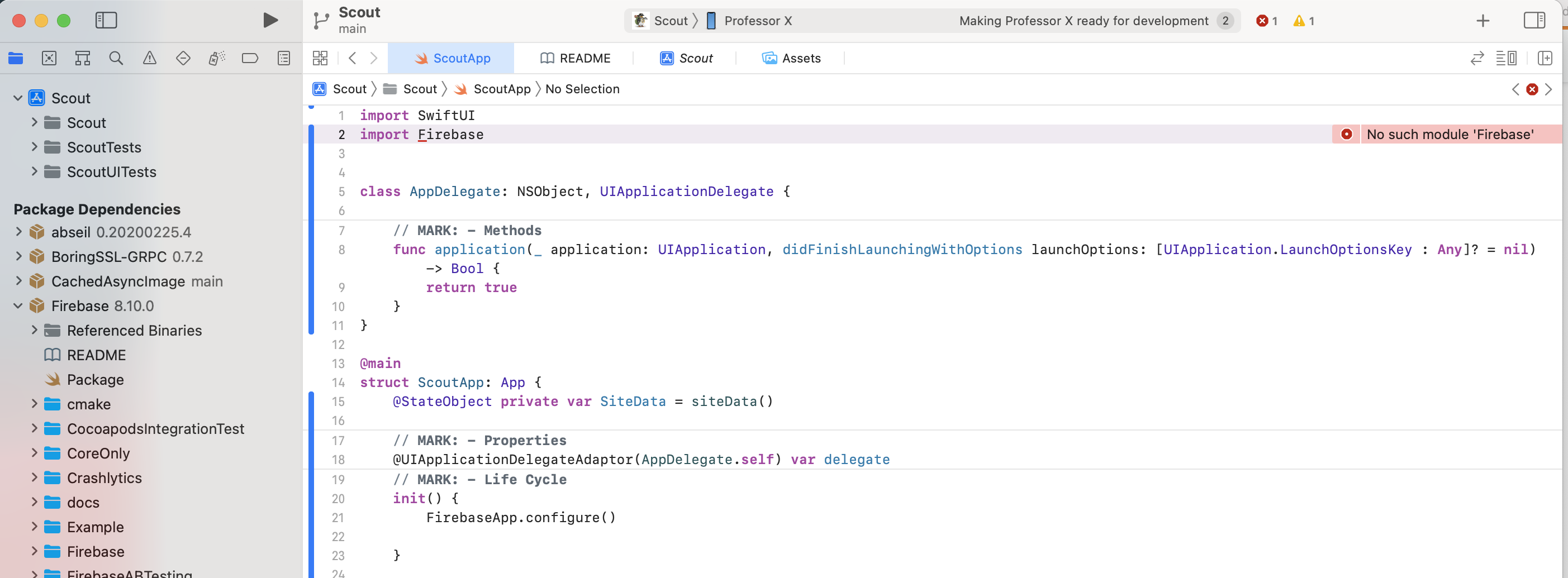 Image of IDE error