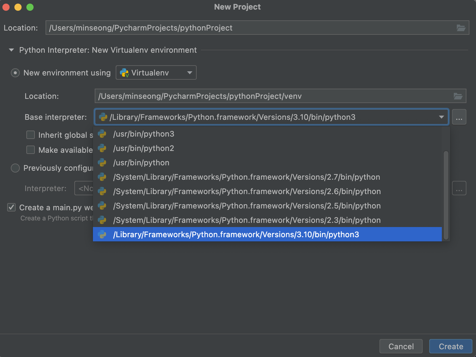 Here is the list of base interpreter