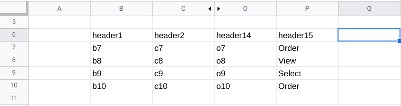 sample data