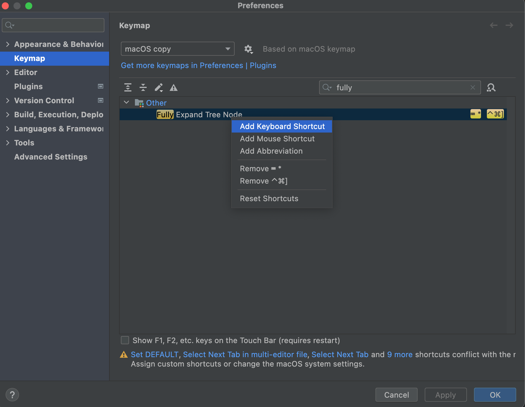 IntelliJ IDEA keymap