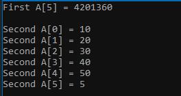 output of the above code