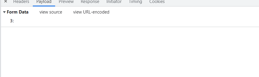 passed data shown here but no resposns