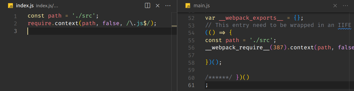 using variable in require.context