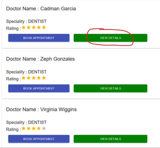 Doctors List Component