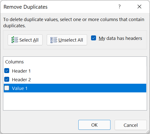 Remove Duplicates