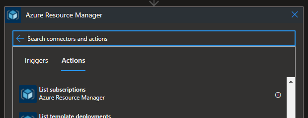 List subscriptions action