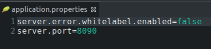application properties file