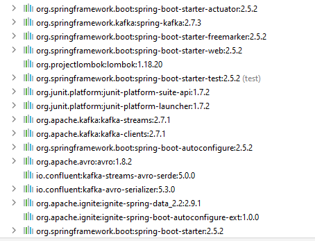 spring boot dependecies