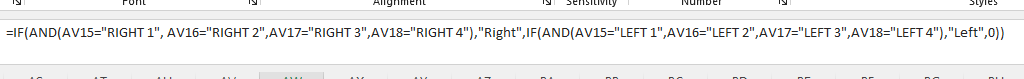 The formula that currently works in excel