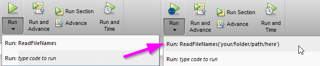 run button