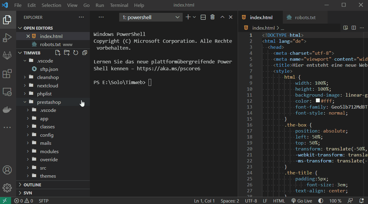 Move open editors to panel