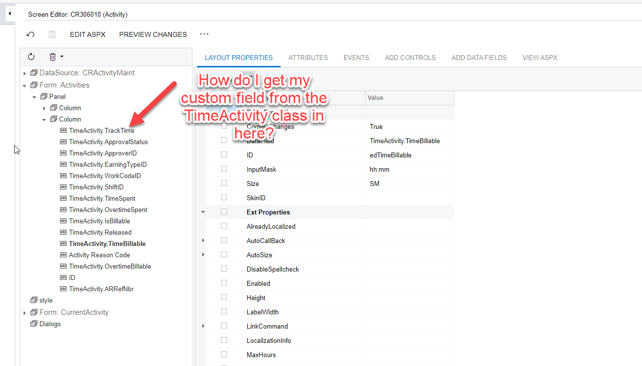 Customize Activities Dialog