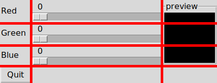 grid layout; grid lines in red