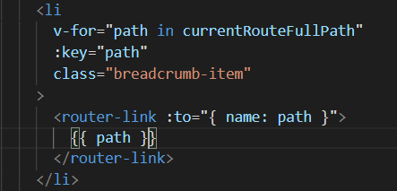 the loop in the template
