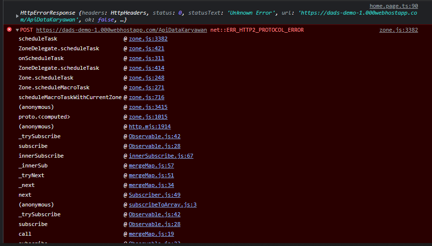 image error from console log