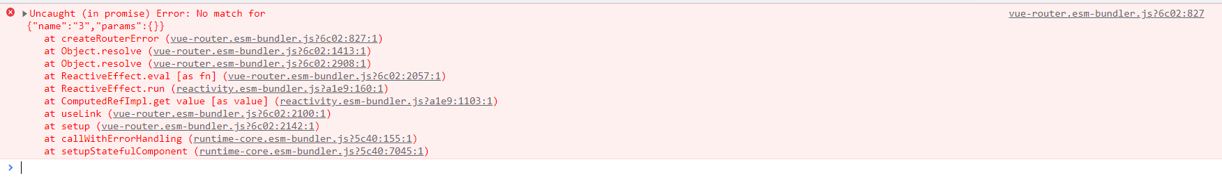 the error in the browser console