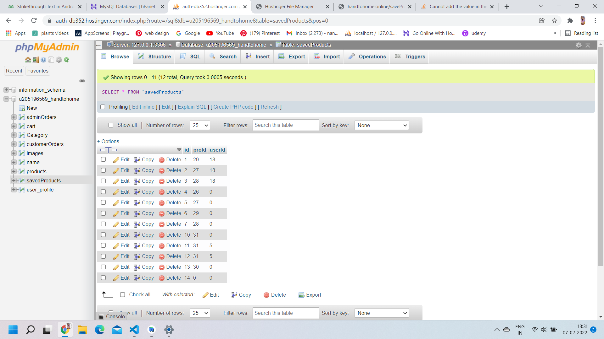 MySQL table 