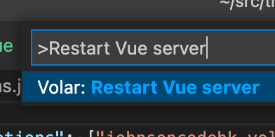 VS Code command palette