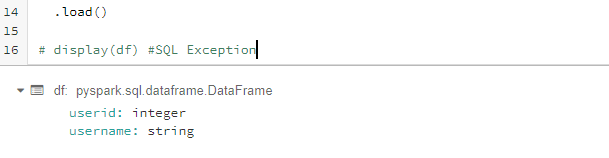 Dataframe as a result