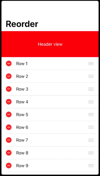 UITableView custom header UIView swift iOS